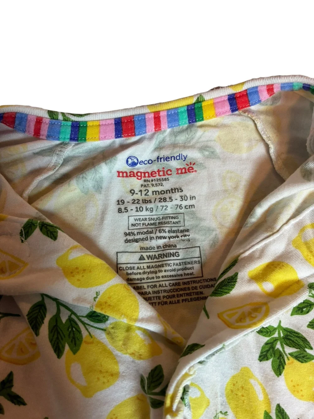 Magnetic Me Convertible Coverall Simply the Zest Lemon 9-12 Months Modal